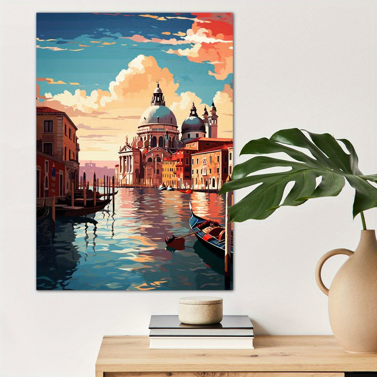 

1pc Venise City Poster Canvas Wall Art For Home Decor, Lovers Poster Wall Decor High Quality Canvas Prints For Living Room Bedroom Kitchen Office Cafe Decor, Perfect Gift And Decoration