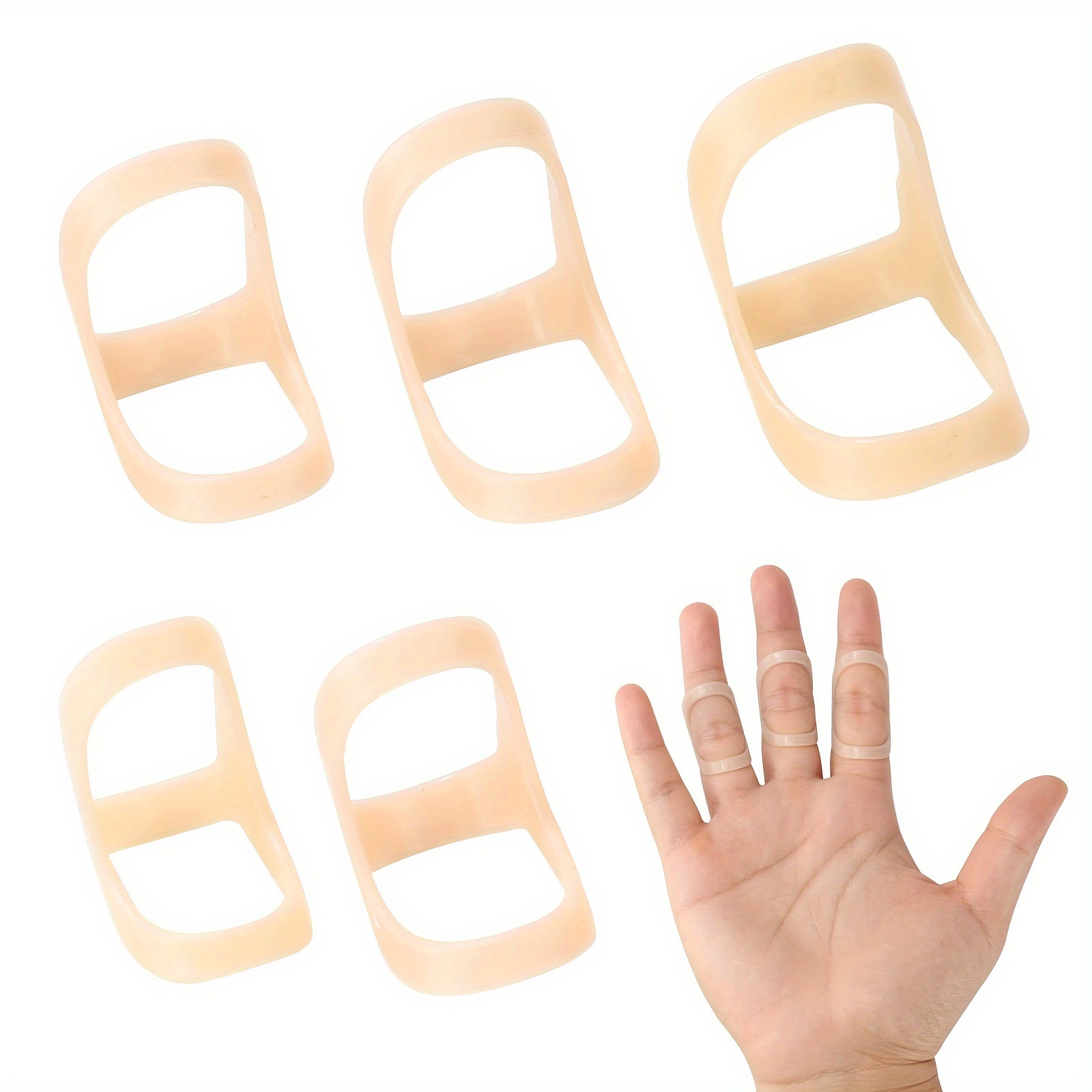 

5pcs Oval Finger Splints, Oval Trigger Finger Splint For Trigger/mallet/straightening, Trigger Finger Brace For Thumb Middle Pinky Or Ring