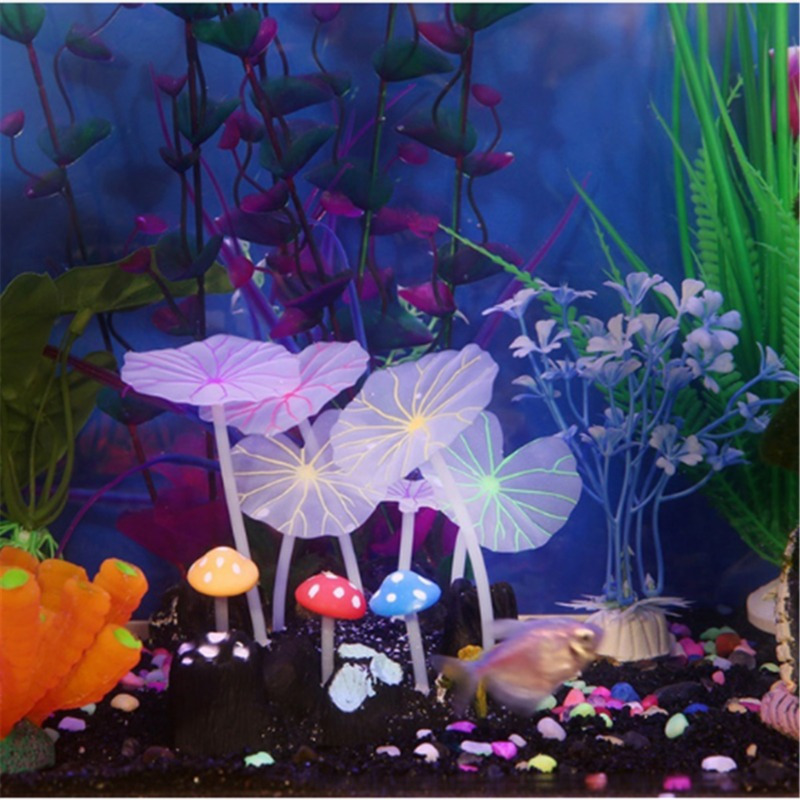4pcs Artificial Tropical Fish for Aquarium Decor,Silicone Luminous Fake Fish with Suction Cup Fish Tank Landscape Decorative Ornament