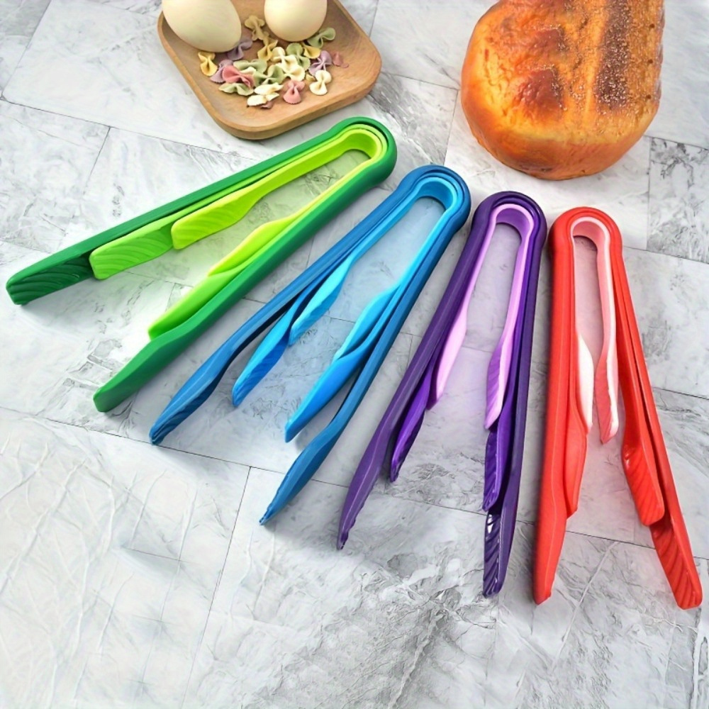 

Set, Versatile Plastic Food Tongs For Cooking, Frying, Baking, Grilling, Perfect For Buffet, Barbecue, And Outdoor Decor