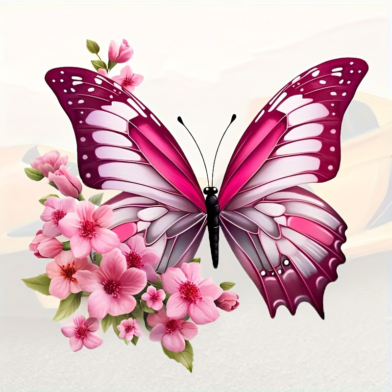 

Butterfly Car Decal, Waterproof Vinyl Sticker Suitable For All Vehicles, Motorcycles And Laptop Stickers, Reflective Bumper And Window Decoration