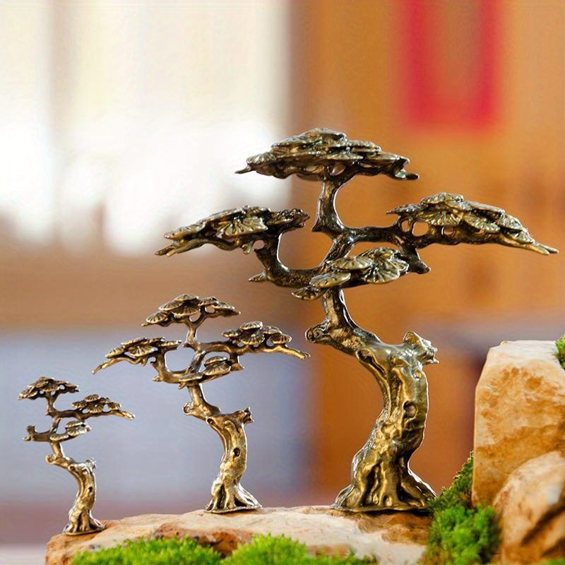 Vintage metal bonsai outlet tree