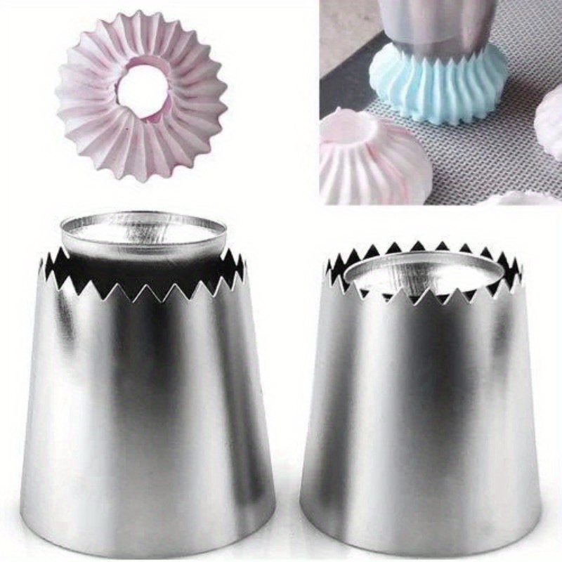 

1/2pcs Douilles à Pâtisserie en Acier Inoxydable Fleur de pour Pâtisserie et Accessoires de Outils de Gâteau