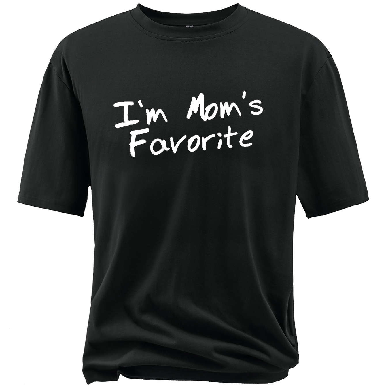 

Plus Size Men's Crew Neck T-shirt, Mom's Favorite Print Short Sleeve Sports Tee Tops, Men's Summer Clothing