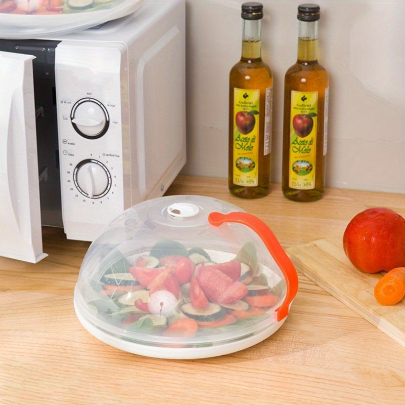   microwave splatter guard transparent oil steam ventilated food cover for safe heating details 4