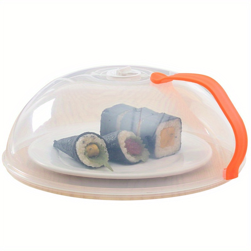 1pc microwave food cover transparent splash proof food cover oil and splash proof microwave oven heating special cover steam vent microwave oven tray cover bowl cover easy to grip suitable for microwave ovens and kitchen supplies details 6