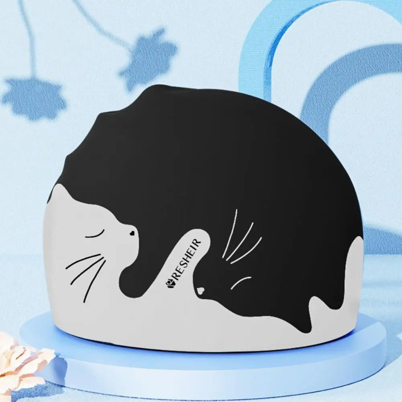 Swim Hat Men Women Silicone Waterproof Swimming Hat Cartoon - Temu