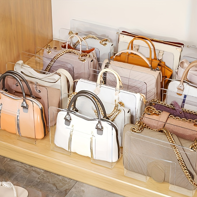 Clear Plastic Handbag Storage Divider Acrylic Closet Temu New Zealand