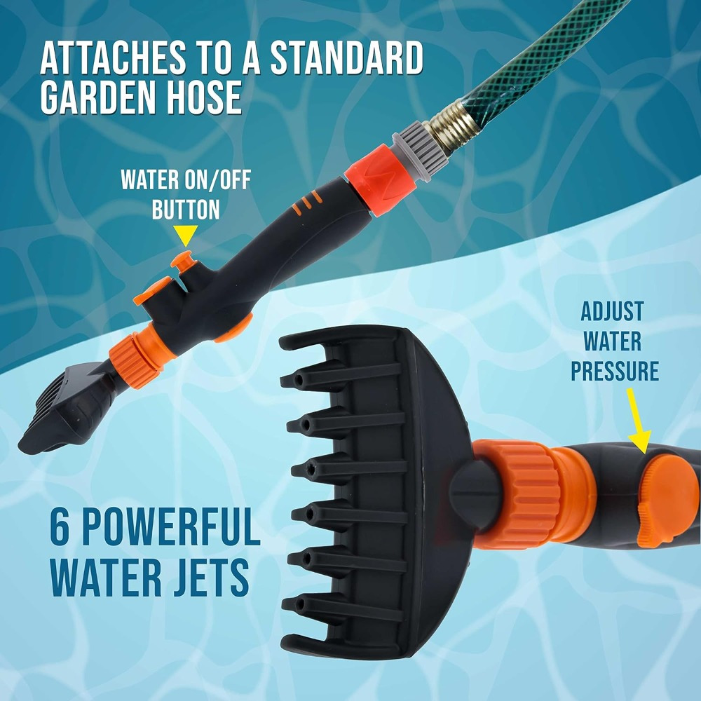 

1pc Swimming Pool Cartridge Filter Cleaner - Durable, Quick - 7 Powerful Comb - Hot Tub Spa Water Filter Cleaning Hose Attachment Tool For Cartridge Pool Filters