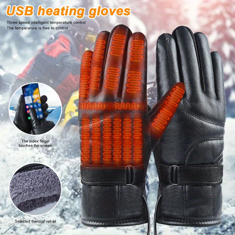 Electric Heated Gloves Powered Usb Power Bank Hand Warmer - Temu