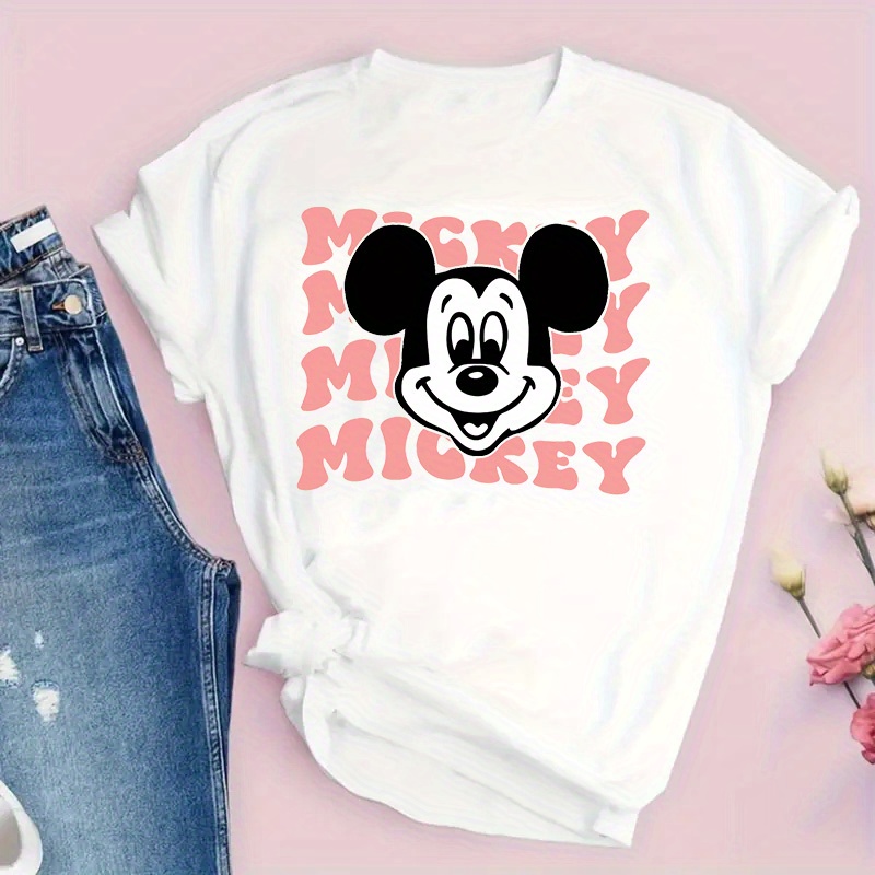 

1pc Licensed Cute Cartoon Mickey Mouse Castle Couple Set Birthday Holiday Gift Clothes Heat Transfer Sticker Trendy T-shirt Handmade Diy Clothes Decoration (clothes Not Included)