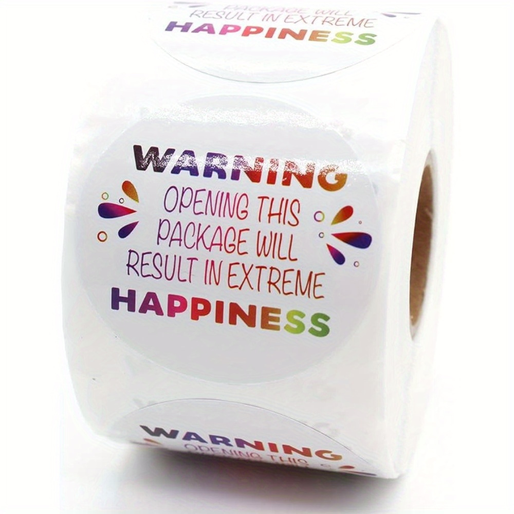 

500pcs 1.5" Warning Opening This Package With Rainbow Design Stickers, Thank You Stickers, Bakeries Stickers, Handmade Stickers, Small Business Stickers, Envelopes Stickers, Gift Bags Packaging