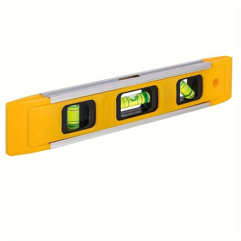 

1 Pack 3-in-1 Magnetic Spirit Level: Easy-read Yellow Alloy Beam, Ready-to-use, Professional Precision Tool