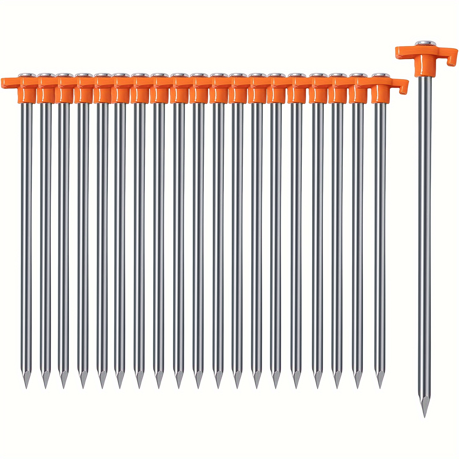 

10pcs Heavy Duty Tent Stakes, Metal Tent Pegs Ground Stakes, For Outdoor Camping, Patio, Garden, Canopies