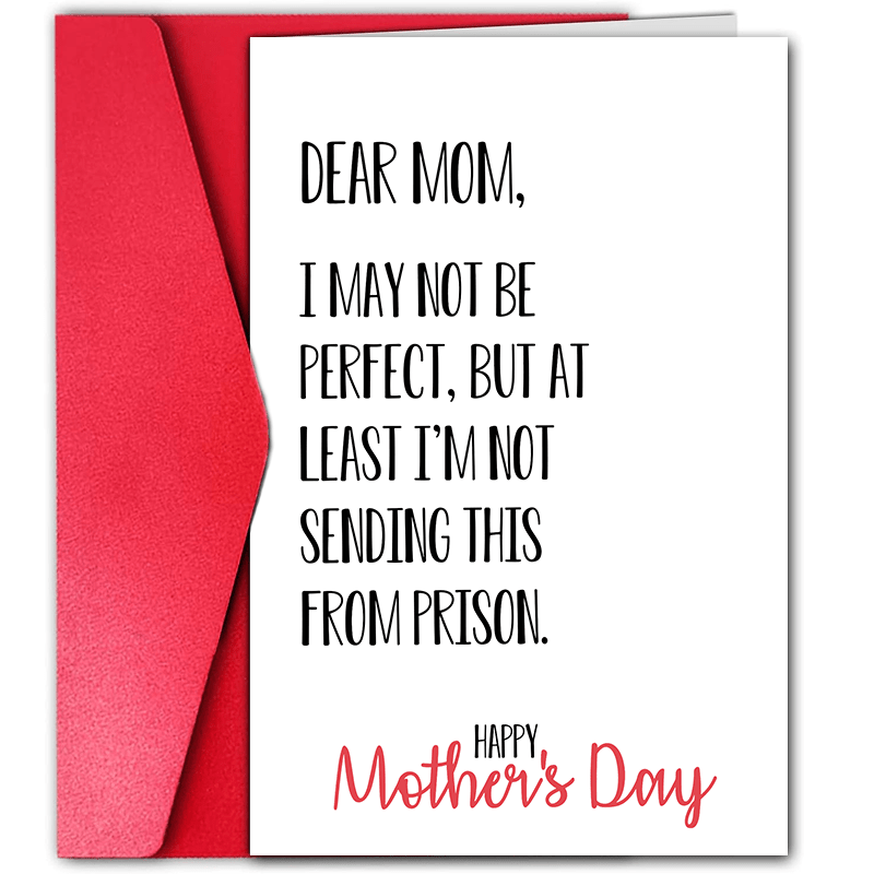 

1pc, Funny Mother's Day Card, Creative Text Pattern, Best Gift For Mom, Small Business Supplies, Thank You Cards, Birthday Gift, Cards, Unusual Items, Gift Cards