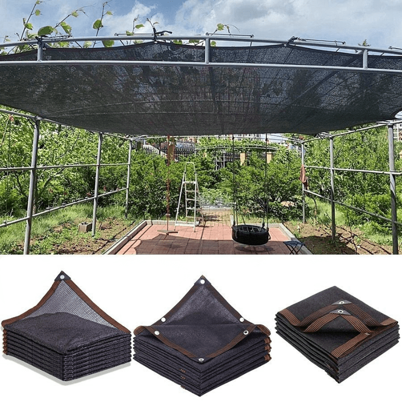 

8 Pin Black Hdpe Anti-uv Sun Shade Net, Gazebo Shelter Outdoor Pergola Canopy Sun Cover, Agriculture Greenhouse Sunshade Net