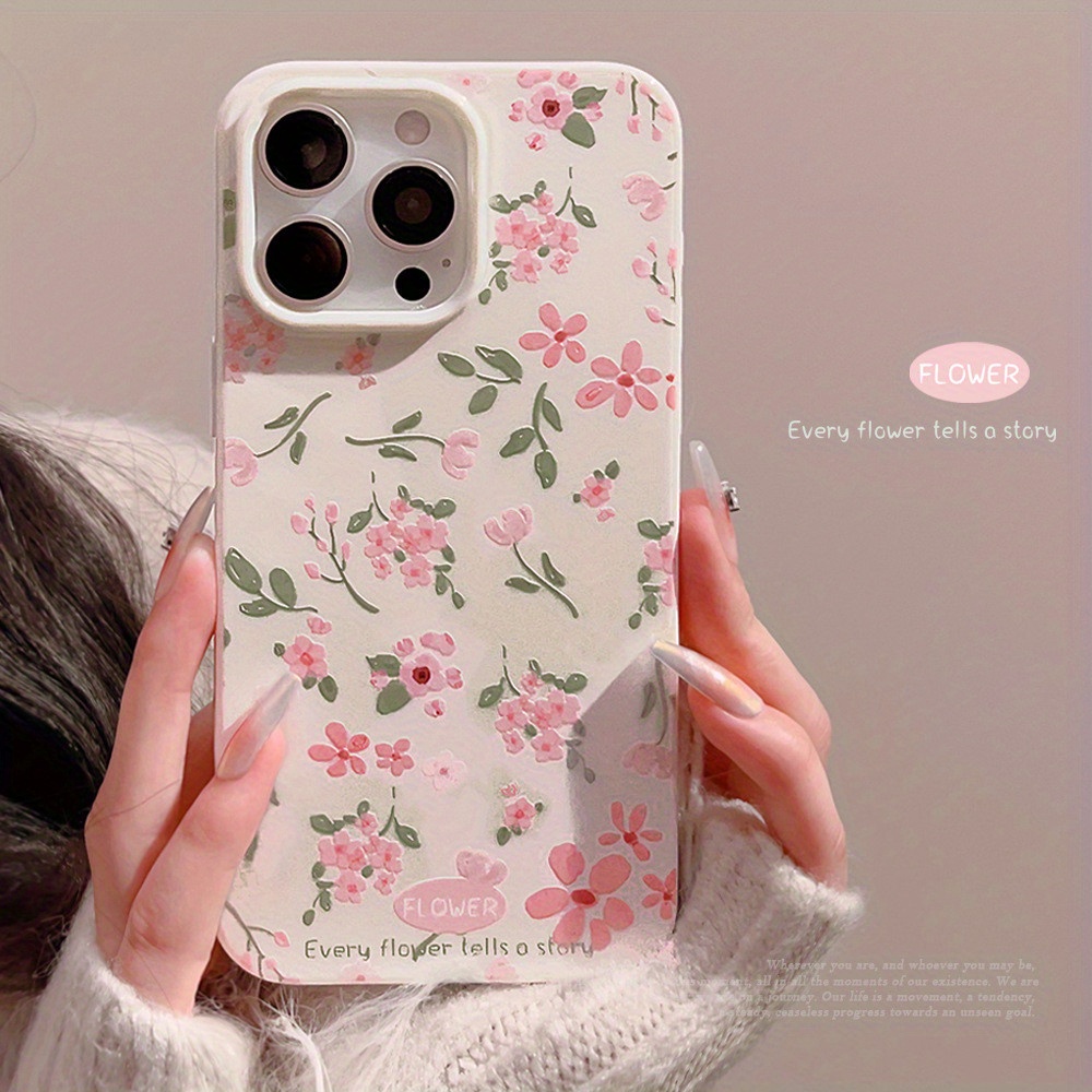 

Stylish Small Floral Pattern Tpu Protective Phone Case For Iphone15/14/13/12/11 Plus/pro/promax/xr/xs/xs Max/8/7plus, For Spring/summer