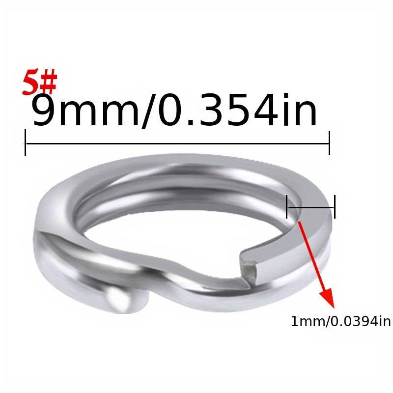 200pcs Stainless Steel Fishing Split Rings, High Strength Double Wire Snap  Ring, Heavy Duty Lure Connector, Fishing Gear