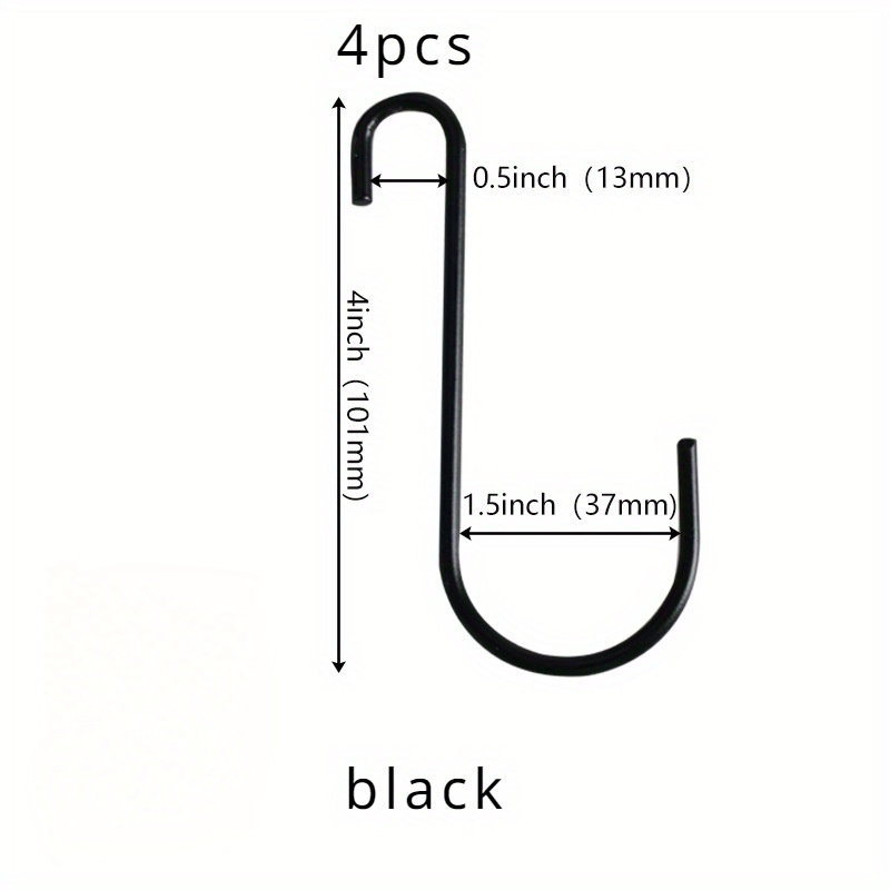 TEMU 4pcs Duty Fence Hooks - Over Plant , Brackets For Indoor/ Use Feeders & Lanterns ()