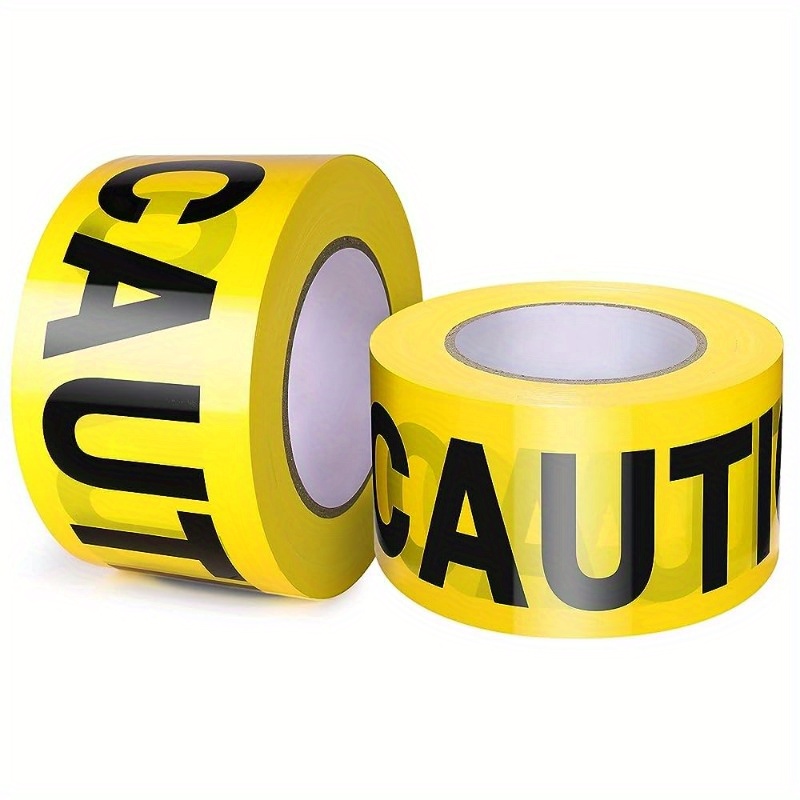 

2 Rolls Yellow Caution Tape, 1.89 Inch X82ft Safety Tape Caution Tape, Construction Tape For Danger/hazard Areas/ Halloween Party/ Decorations
