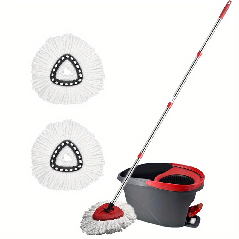 

1set/1pc, Spin Mop Set/ Only 1 Bucket, New 360° Rotating Mop Bucket Replacement Head With Microfiber Cleaning Pads - And Use