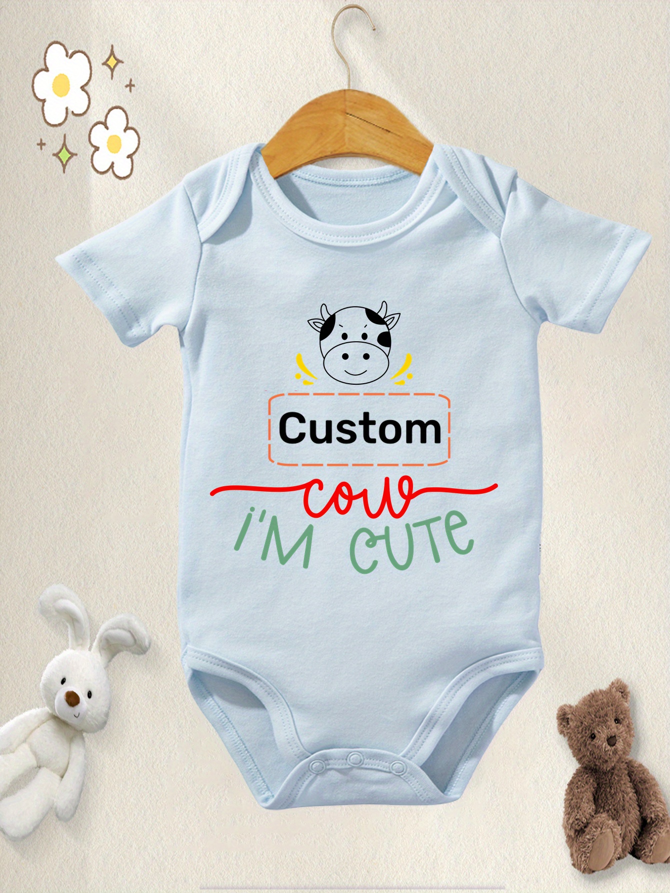 Summer Cute Cartoon Print 100% Cotton Baby Bodysuits 0 12 - Temu