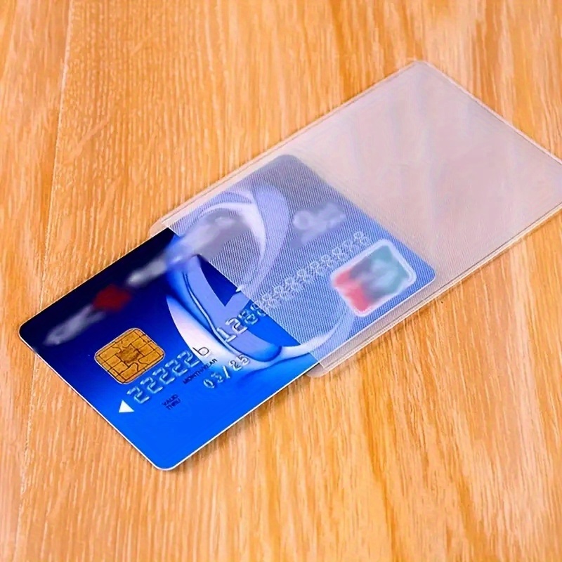 10 Pcs Transparent Credit Card Holders, ID Card Covers, Portable Slim Bus Card Protectors