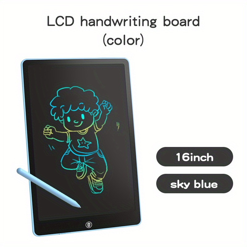 16 inch colorful lcd writing board drawing board doodle board drawing board toy writing board smart board reusable educational christmas birthday gift learning board