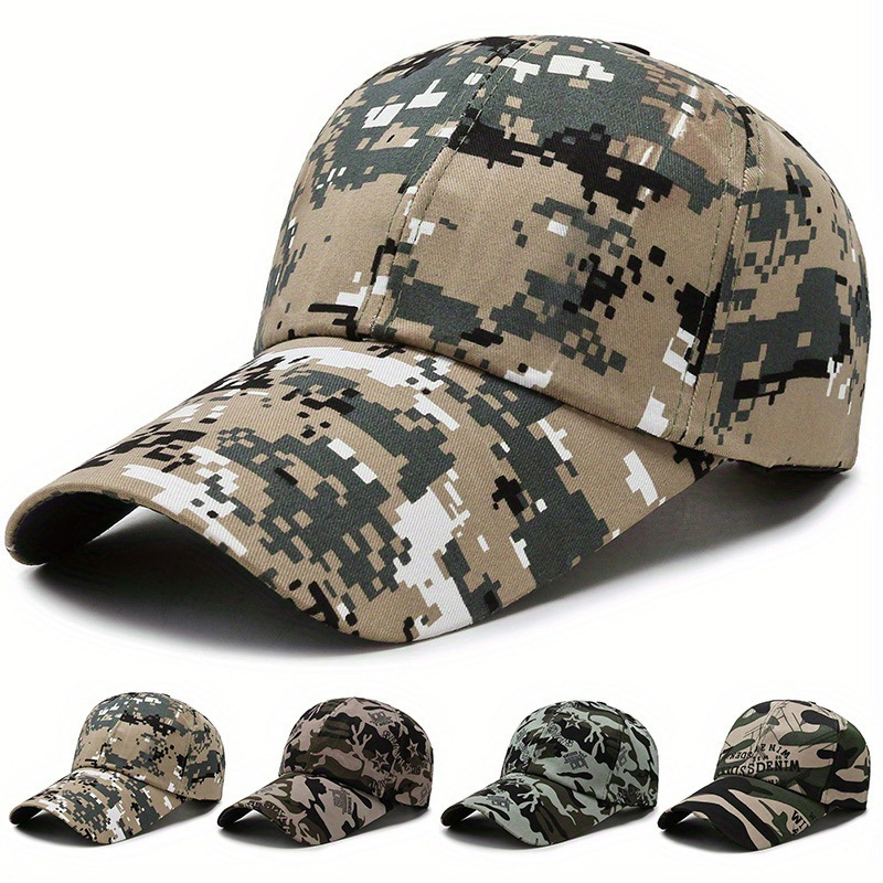 

Cool Classic Camo Series Curved Brim Baseball Cap, Trucker Hat Snapback Hat For Casual Leisure Outdoor Sports