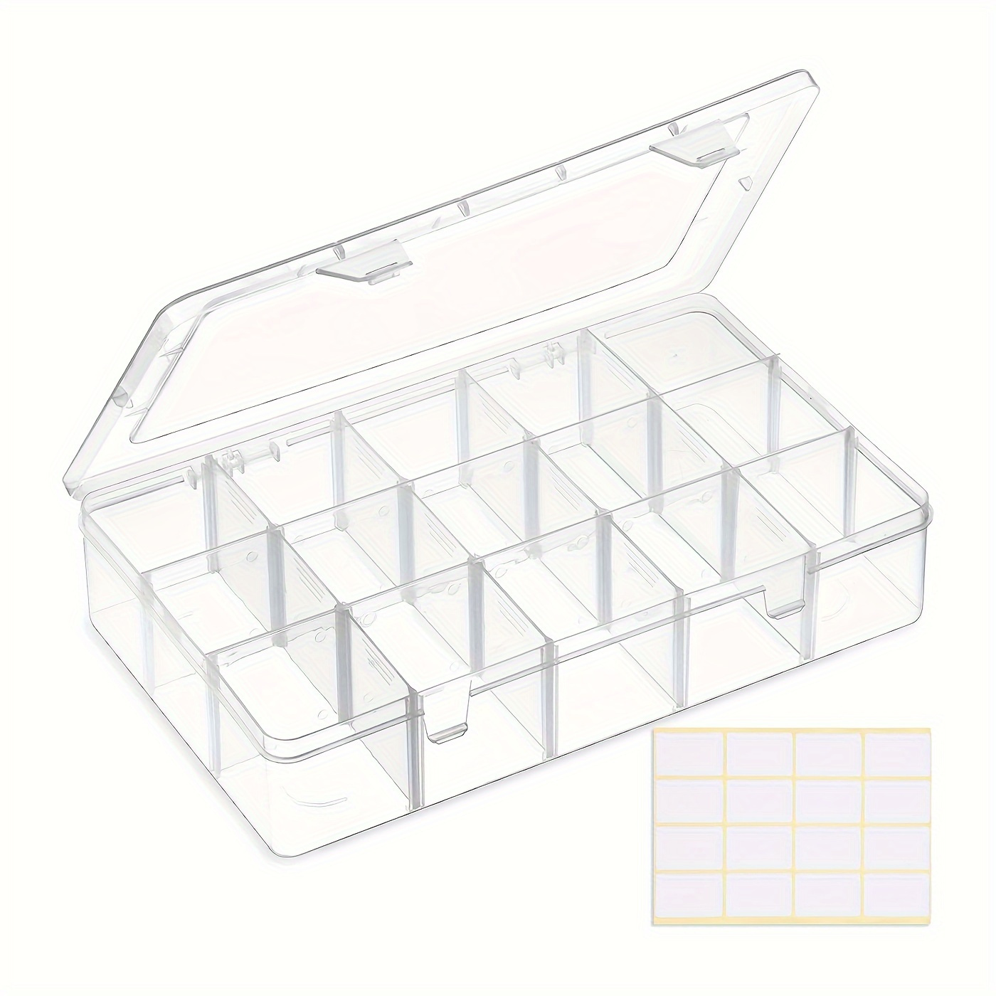1pc Clear Plastic Storage Box, Multi-Grid Storage Container Box With  Adjustable Dividers, Transparent Finishing Organizer For Jewelry Beads Nail  Art A