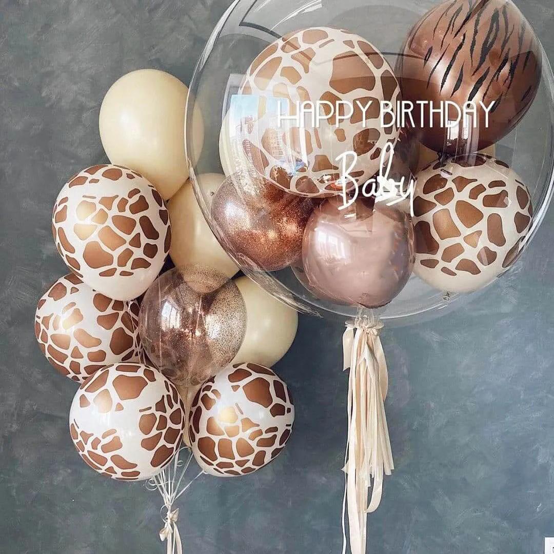 

15pcs, Jungle Animal Print Latex Balloons 12 Inches, Forest Theme Party Decor, Birthday Party Decor, Holiday Decor, Home Decor, Baby Shower Decor, Atmosphere Background Layout, Indoor Outdoor Decor