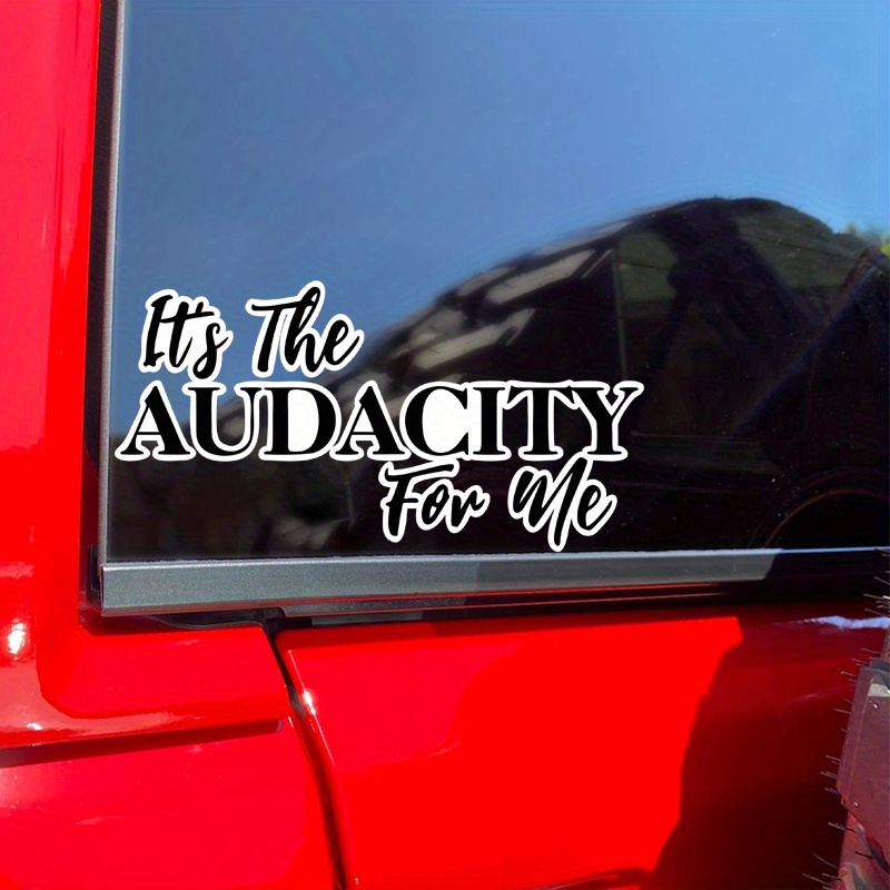 

It's The Audacity For Me Funny Decal Vinyl Sticker Cars Trucks Vans Walls Laptop