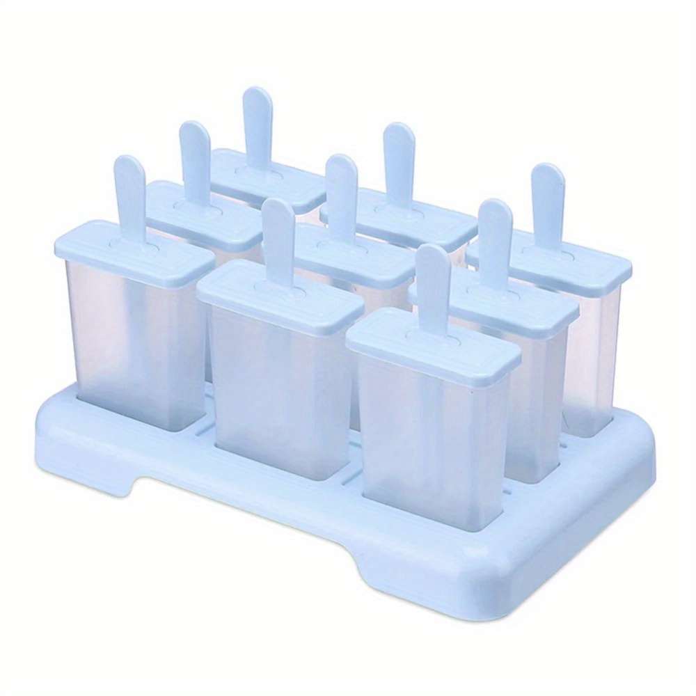 9pcs diy ice cream   maker set with   easy   saving design for homemade   treats bpa free plastic sticks tray included details 7