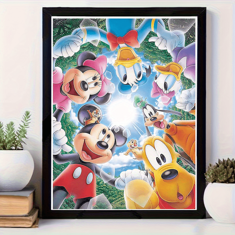 

5d Diy Cartoon Artificial Diamond Art Painting Kits Minnie Daisy Duck Anime Characters Full Diamond Embroidery Mosaic Rhinestone Picture Art Crafts Home Wall Decor Gift
