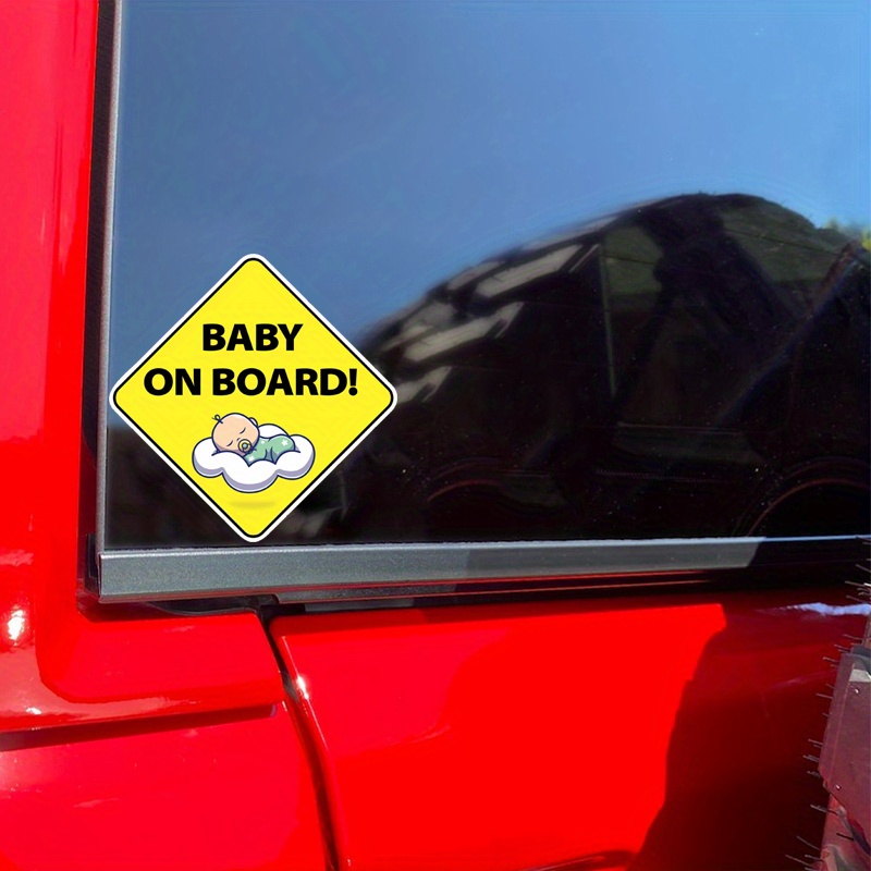 

Baby On Board Stickers - Put Anywhere, Including Windows - Cute Removable Baby In Car Sign Sticker For Car