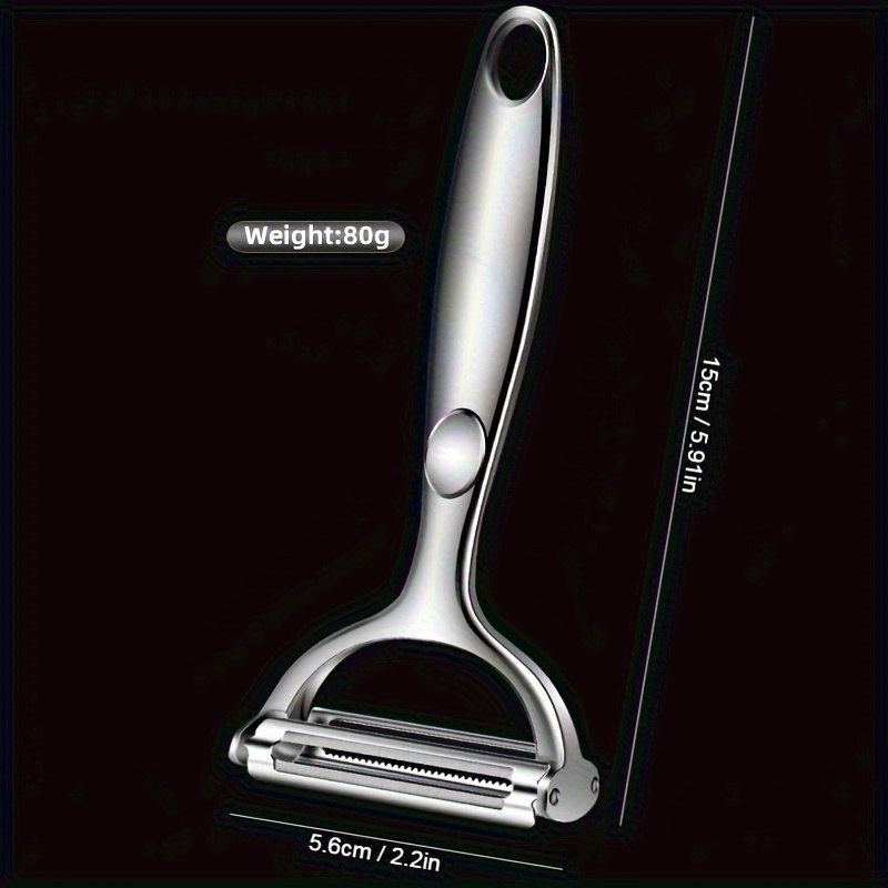 1pc Stainless Steel Multifunctional Vegetable Peeler & Cutter – Sharp Blades for Slicing, Grating, and Julienning – Perfect for Fruits, Potatoes, Carrots, and More – Essential Kitchen Tool for Indoor and Outdoor Use, Outdoor Cooking Gear | Ergonomic Handle | Durable Kitchen Item, Vegetable Slicer And Chopper