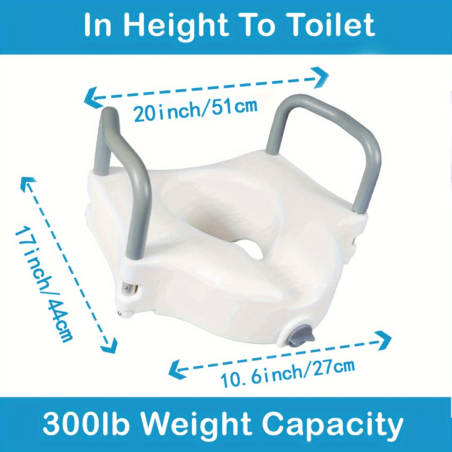 Raised Toilet Seat Handles Toilet Seat Risers Seniors Temu Australia