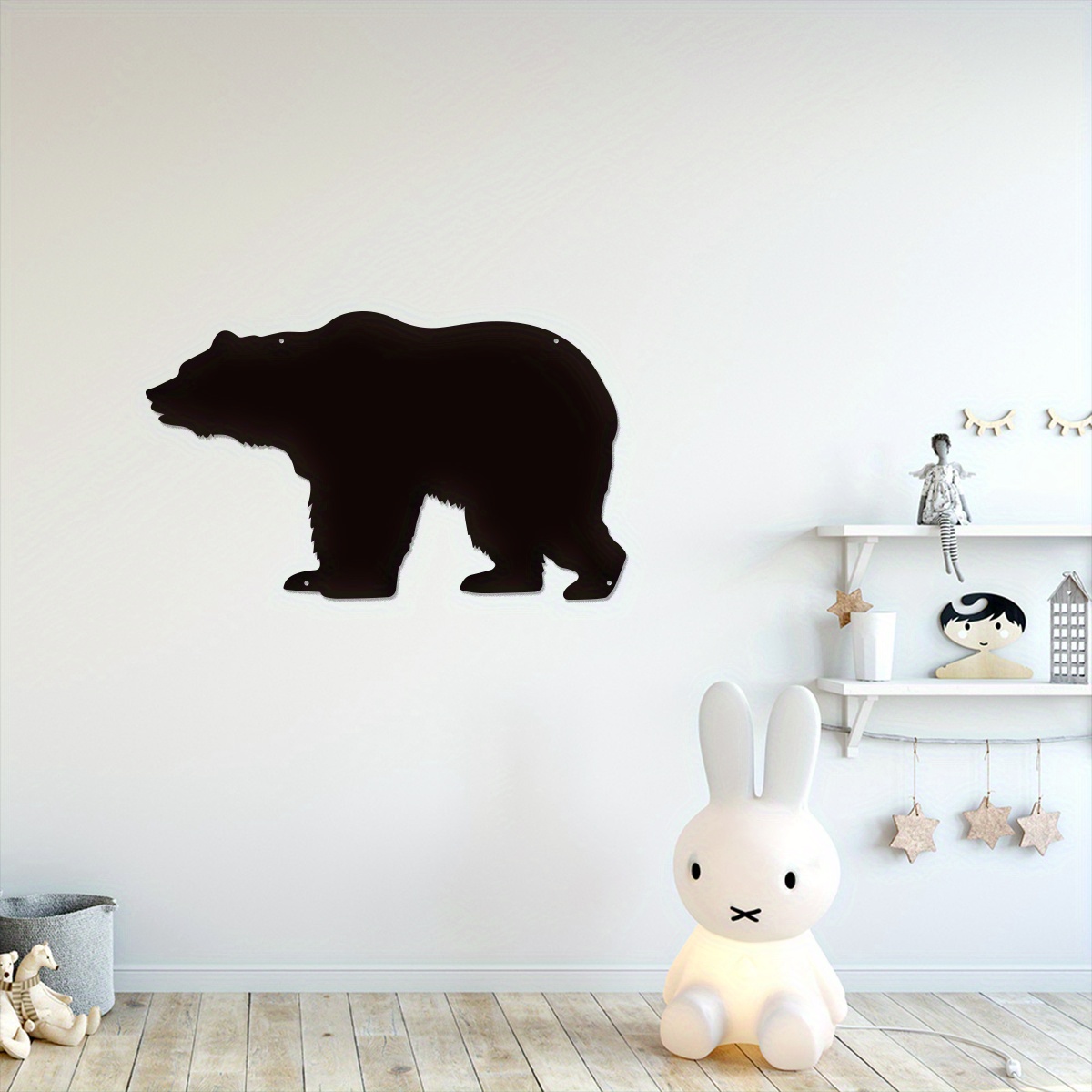 

1pc Bear Metal Wall Art, Metal Bear Decor, Country Cut Metal Wall Decor For Home Bedroom Office Outdoor Living Room Bedroom Background Wall Art, Wildlife Lover Gifts, Metal Art Work
