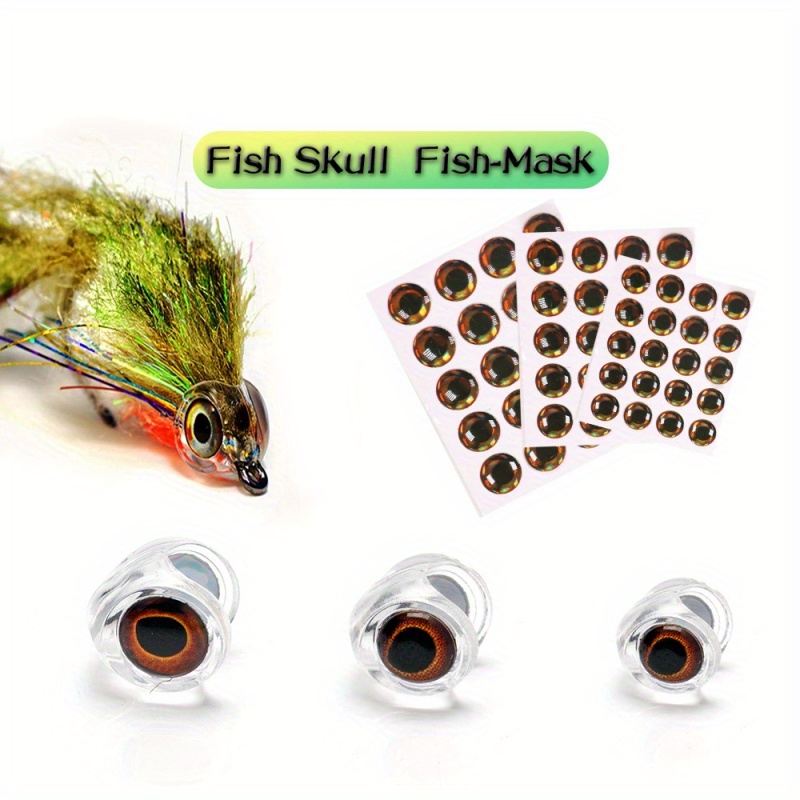 Fishing Lure Eyes 3D/4D/5D Fly Eyes Holographic Bait Rig Lure Eyes Making Fishing  Lure Fly Tying Fake Eyes DIY 3mm 4mm 