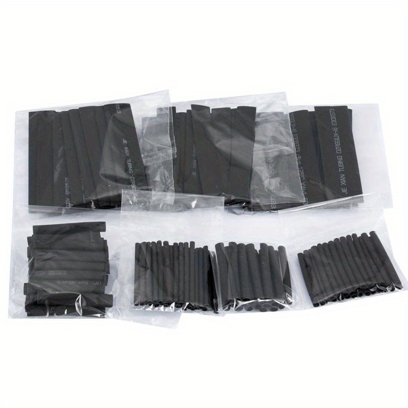 127pcs Electrical Connection & Wire Wrap Cable Protection Kit - 2:1 Waterproof Shrinkage, Rubber Cable Sleeving, Electrical Wire Protection, Wire Protection, Electrical Cable Protectio