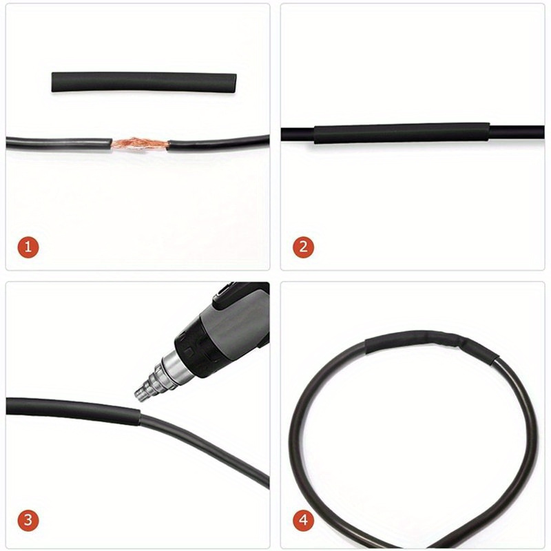 127pcs Electrical Connection & Wire Wrap Cable Protection Kit - 2:1 Waterproof Shrinkage, Rubber Cable Sleeving, Electrical Wire Protection, Wire Protection, Electrical Cable Protectio