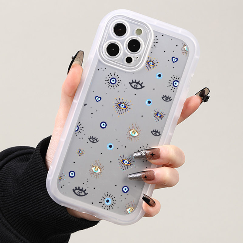 

Luxury Shockproof Anti-fall Eye Phone Case For Iphone 11 12 13 14 15 Pro Max For X Xs Max Xr 7 8 Plus 7p 8p Tq7 Cell Soft Vintage Tpu Car Fall Graphics Cases Men Women Bumper Cases Clear Back Cover