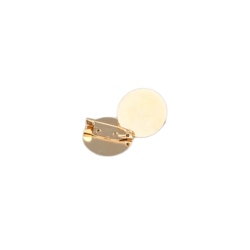 10pcs 2D Flat Brooch Base Flat Disc Jewelry Accessory
