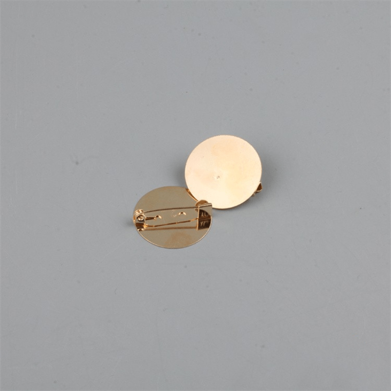 10pcs 2D Flat Brooch Base Flat Disc Jewelry Accessory