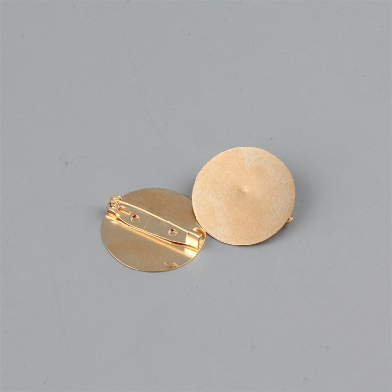 2d Flat - 10pcs Brooch Base Flat Disc Brooch Badge Jewelry Accessory