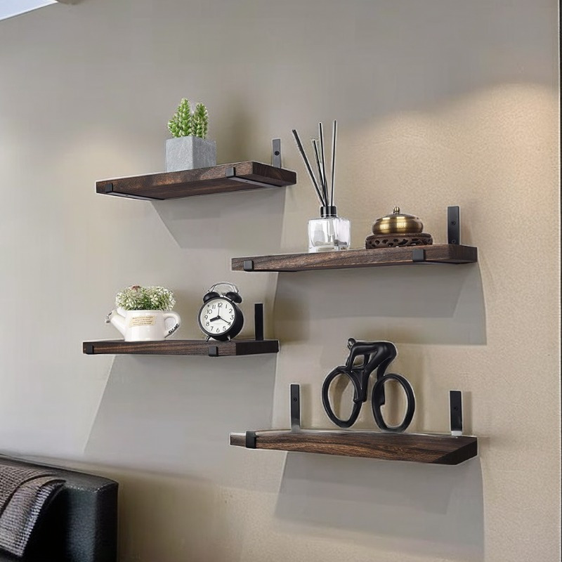 Candala Zwevende planken voor aan de muur, 40cm eiken zwevende