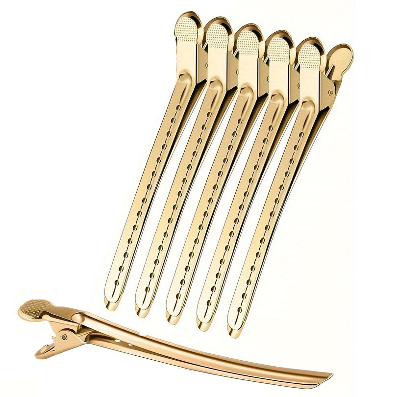 6pcs Solid Color Hair Clips Clips Broken Hair Finishing Clips Hair Styling Accessories For Barber Salon Home Uses