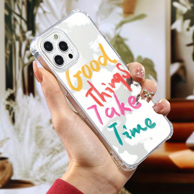 Custodia personalizzata per iPhone 15 Pro Max 14 Plus 13 mini 12 11 SE Xr Xs X 10 8 7 Crea il tuo nome personalizzato Cover trasparente per telefono