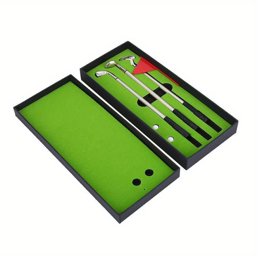 TEMU 1pc Golf Pen Set, Mini Tabletop Golf Pen Gift Includes 3 Putter Shaping Pens, Board Games, For Holiday Gifts Valentine's Day Gifts