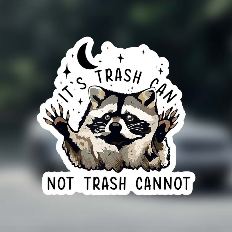 

1pc It's Trash Can Not Trash Cannot Sticker, Screaming Possum Sticker, Book Stickers, Water Assistant Die-cut Vinyl Funny Decals For Laptop Phone Water Bottles